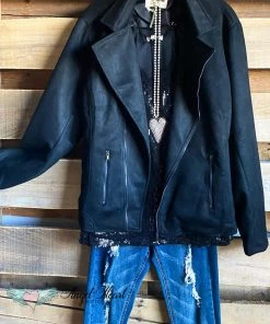 Andree Cool & Chic Embroidered Jacket - Black - SALE