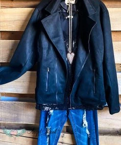 Andree Cool & Chic Embroidered Jacket - Black - SALE