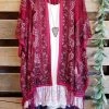 Origami AHB EXCLUSIVE: Finding My Balance Kimono - Cranberry