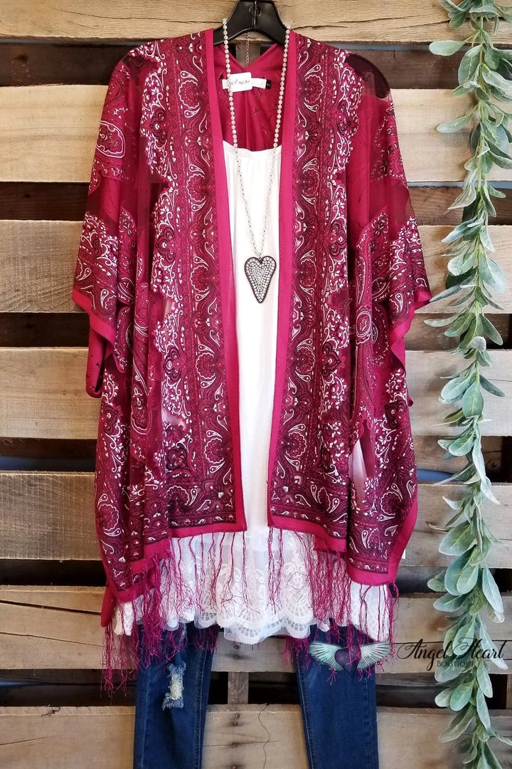 Origami AHB EXCLUSIVE: Finding My Balance Kimono - Cranberry 3 Origami AHB EXCLUSIVE: Finding My Balance Kimono - Cranberry