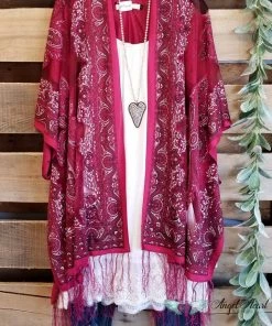 Origami AHB EXCLUSIVE: Finding My Balance Kimono - Cranberry 9 Origami AHB EXCLUSIVE: Finding My Balance Kimono - Cranberry