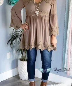 Angel Heart Boutique AHB EXCLUSIVE - The Most Beautiful Top - Mocha