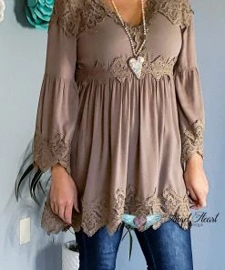 Angel Heart Boutique AHB EXCLUSIVE - The Most Beautiful Top - Mocha