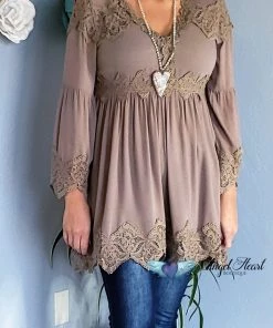 Angel Heart Boutique AHB EXCLUSIVE - The Most Beautiful Top - Mocha