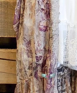 Origami AHB EXCLUSIVE: One More Time Long Kimono Lace - Taupe/Rose What's New