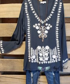 Asha AHB EXCLUSIVE: Talk It Up Top - Grey - SALE