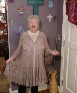 Sassybling What's New AHB EXCLUSIVE: Lace In Your Arms Cardigan - Mocha