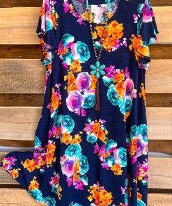 Sassy Look Accompanied By Laughter Dress - Dark Navy