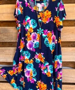 Sassy Look Accompanied By Laughter Dress - Dark Navy