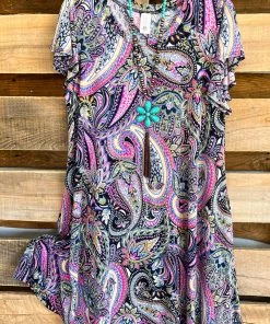 Sassy Look What's New Accompanied By Laughter Dress - Navy/Multi