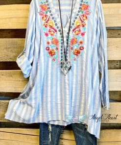 Andree AHB EXCLUSIVE -Twisted Fate Top - Blue - 100% COTTON