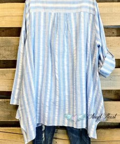 Andree AHB EXCLUSIVE -Twisted Fate Top - Blue - 100% COTTON