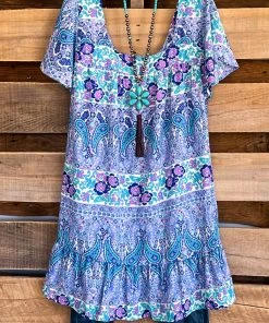 Emerald What's New Tomorrow Is Forever Dress - Navy/Purple