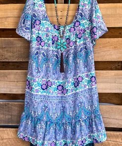 Emerald What's New Tomorrow Is Forever Dress - Navy/Purple