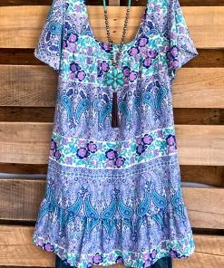 Emerald What's New Tomorrow Is Forever Dress - Navy/Purple