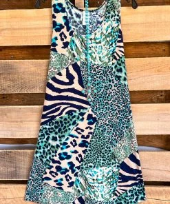 Sassy Look Turning It Loose Dress - Navy/Green What's New