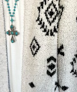 Andree What's New I'll Find My Way To You Cardigan - Ivory/Black