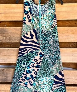 Sassy Look Turning It Loose Dress - Navy/Green What's New