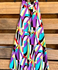 Sassy Look Reliably True Dress - Purple/Mint