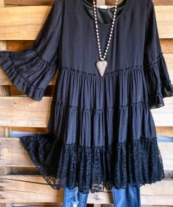 Sassybling AHB EXCLUSIVE: Like A Dream To Me Tunic - Black