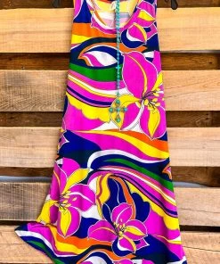 Sassy Look What's New State Of Love Dress - Fuchsia/Royal