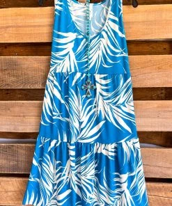 Sassy Look Malibu Rising Dress - Turquoise What's New