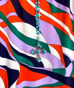 Sassy Look Dainty Cold Shoulder Top - Navy/Orange