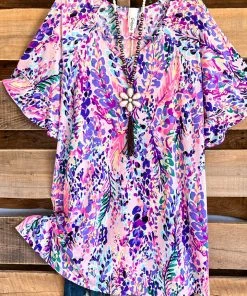 Sassy Look Just Keep Breathing Tunic - Purple - SALE