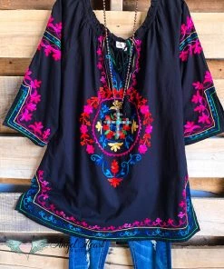 Asha AHB EXCLUSIVE - Beach Vibes Tunic - Black - 100% COTTON What's New