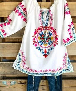 Asha What's New AHB EXCLUSIVE - Beach Vibes Tunic - White 100% COTTON