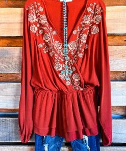 Andree What's New All Along Blouse - Rust