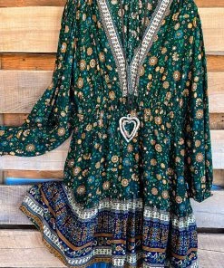 Umgee Engage And Dazzle Dress - Forrest Mix What's New