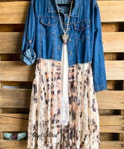 Origami What's New AHB EXCLUSIVE: Wild Beginnings Duster- Denim/Leopard