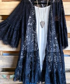 Sassybling AHB EXCLUSIVE: Lace In Your Arms Cardigan - Black What's New
