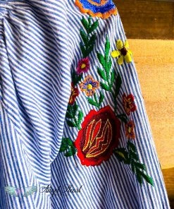 A&A AHB EXCLUSIVE: Light That Grows Tunic - Blue - 100% COTTON - SALE