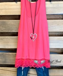 Emerald Extender: Slip On Tank/Tunic - Coral