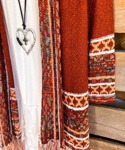Adora Tribal Chase Cardigan - Rust
