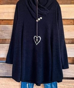 Heimish I'm Still Standing Sweater Tunic - Black