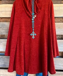 Heimish What's New I'm Still Standing Sweater Tunic - Rust