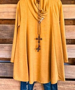 Heimish I'm Still Standing Sweater Tunic - Mustard