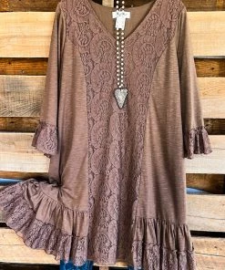 Sassy Bling AHB EXCLUSIVE: Enjoyable Reaction Dress - Mocha What's New