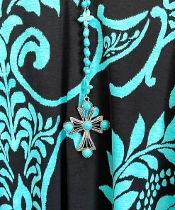 Sassy Look Making It Happen Tunic - Black/Blue - SALE