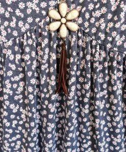 Emerald Floral French Daisy Dress - Navy Blue What's New