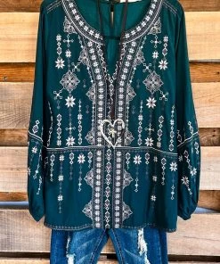 Andree Surrender To Me Blouse - Hunter Green