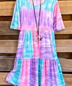 Sassy Look Full Of Endurance Dress - Pink/Multi (WRINKLE FREE) What's New