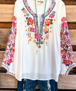 Andree A Time To Think Embroidered Top - Ivory What's New