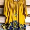 A&A What's New AHB EXCLUSIVE: Ruffled Smile Tunic - Mustard