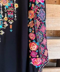 Andree A Time To Think Embroidered Top - Black