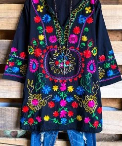 A&A AHB EXCLUSIVE: As Beautiful As It Gets Tunic -Black - 100% COTTON