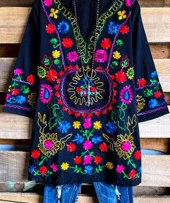 A&A AHB EXCLUSIVE: As Beautiful As It Gets Tunic -Black - 100% COTTON